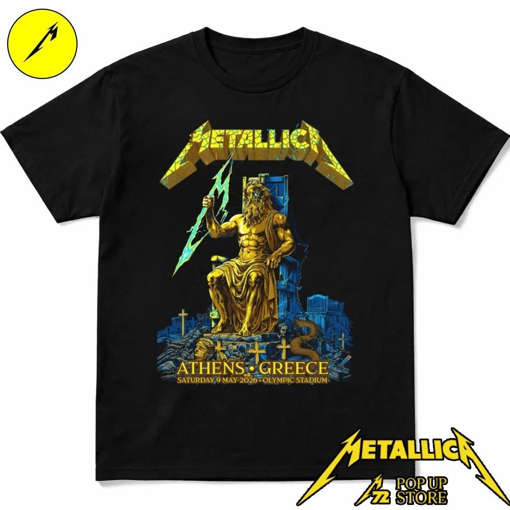 Metallica Tonight In Athens Olympic Stadium May 9, 2026 Gojira and Knocked Loose by Revolver Dart Shirt