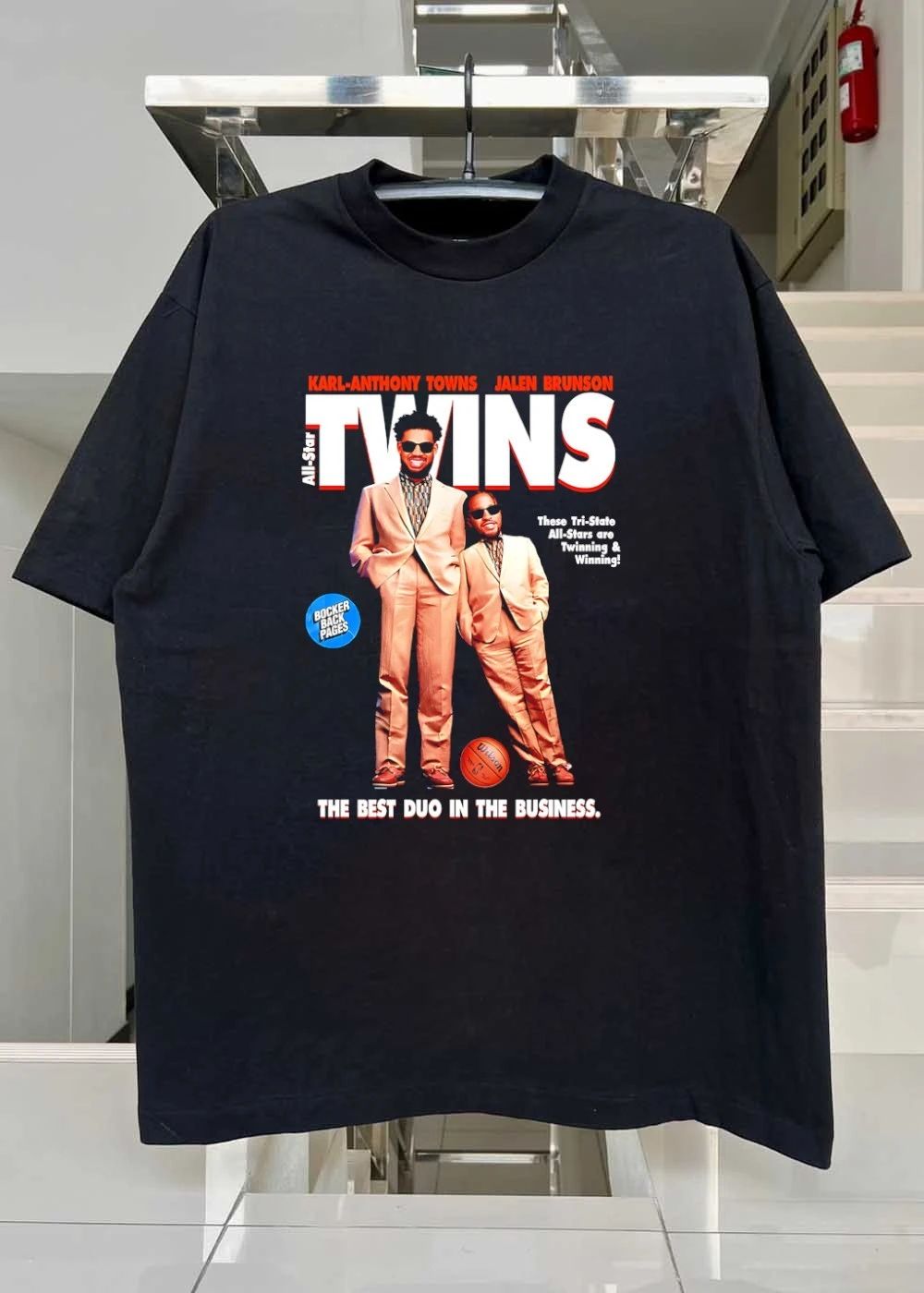 Karl-Anthony Towns Jalen Brunson Twins All-Star T-Shirt