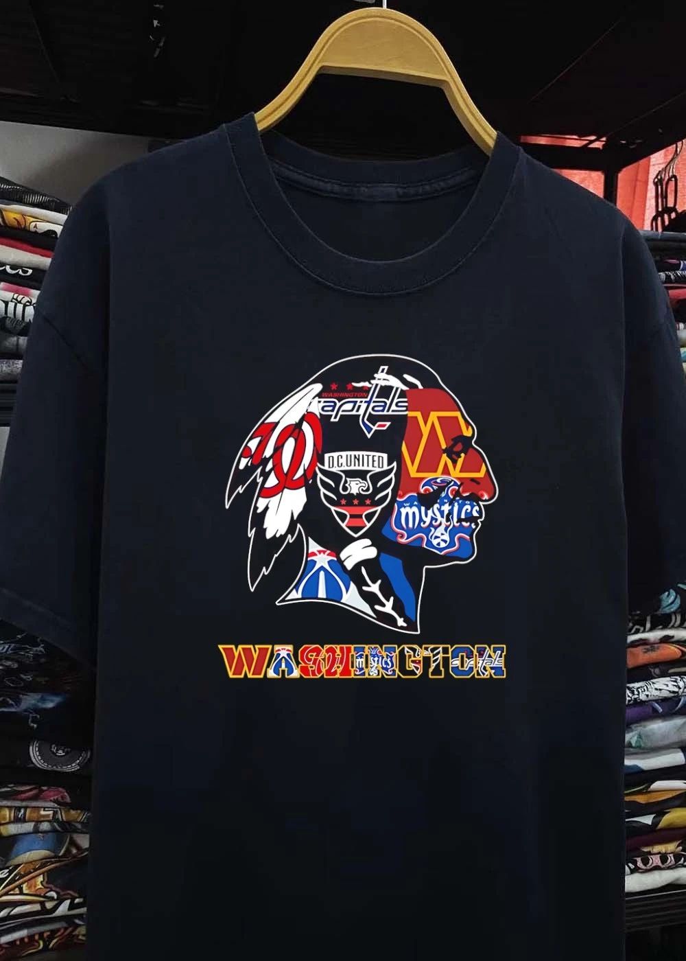 Washington Capitals DC United Mystics Team Logo Sports shirt