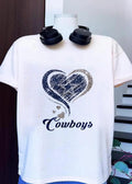 Dallas Cowboys Heart Glitter T-Shirt