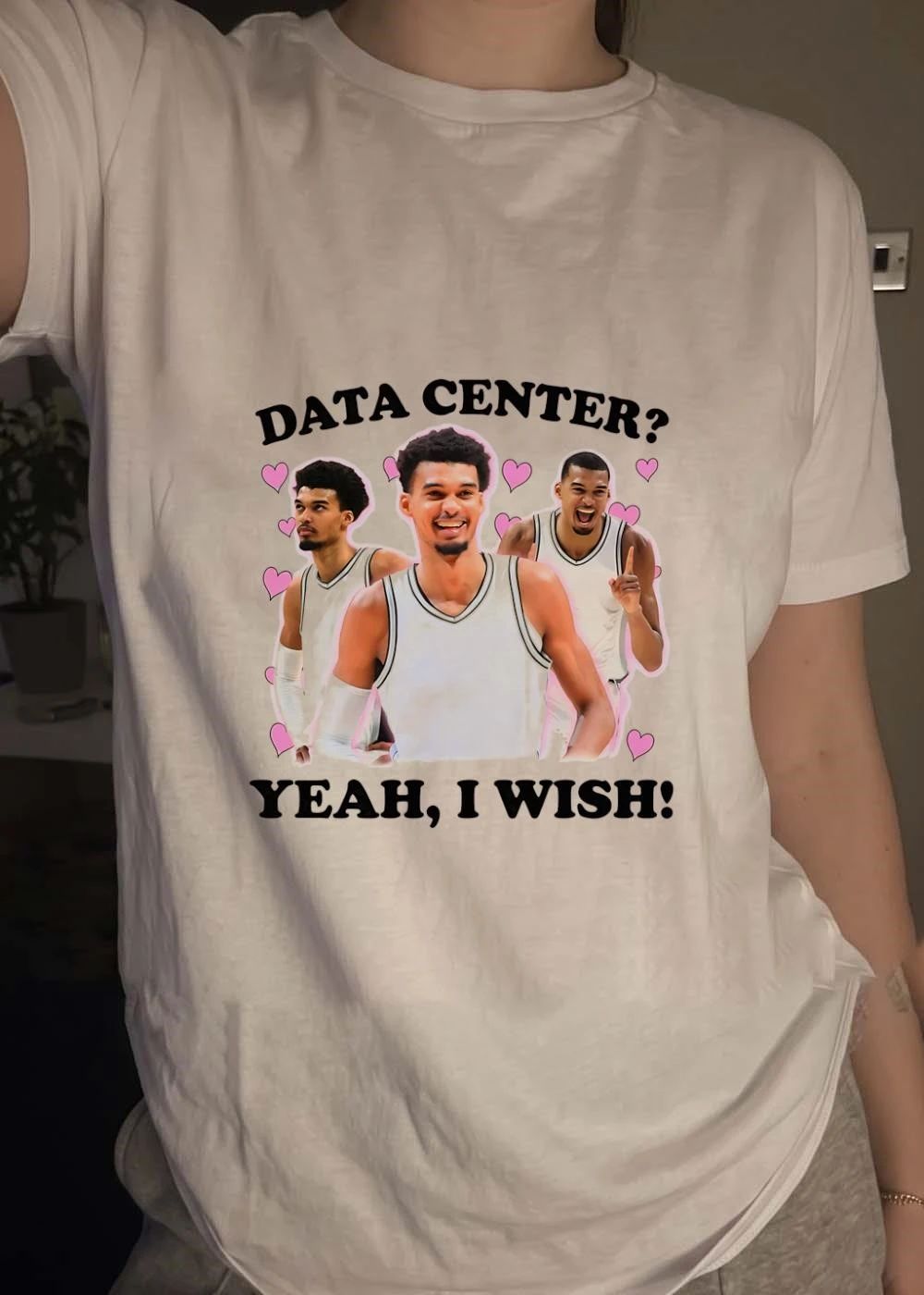 Victor Wembanyama Data Center Yeah I Wish Hearts Shirt