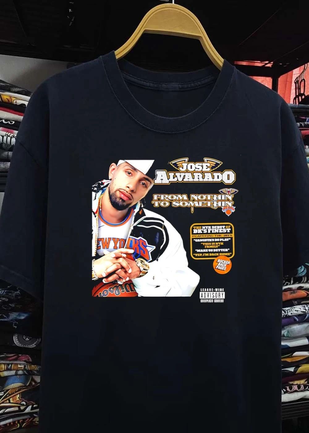 Jose Alvarado From Nothin to Somethin NYK Debut Shirt