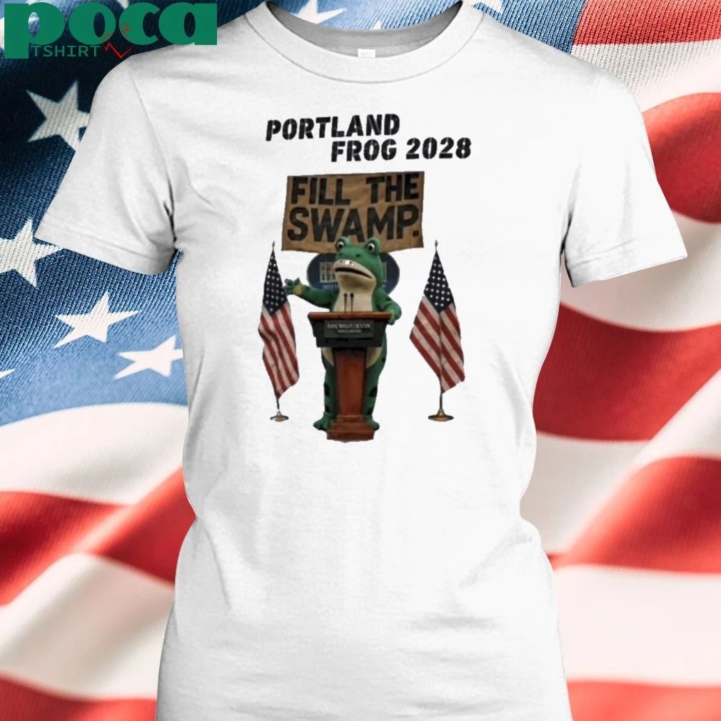 Viral Portland Frog 2028 Fill The Swamp Shirt