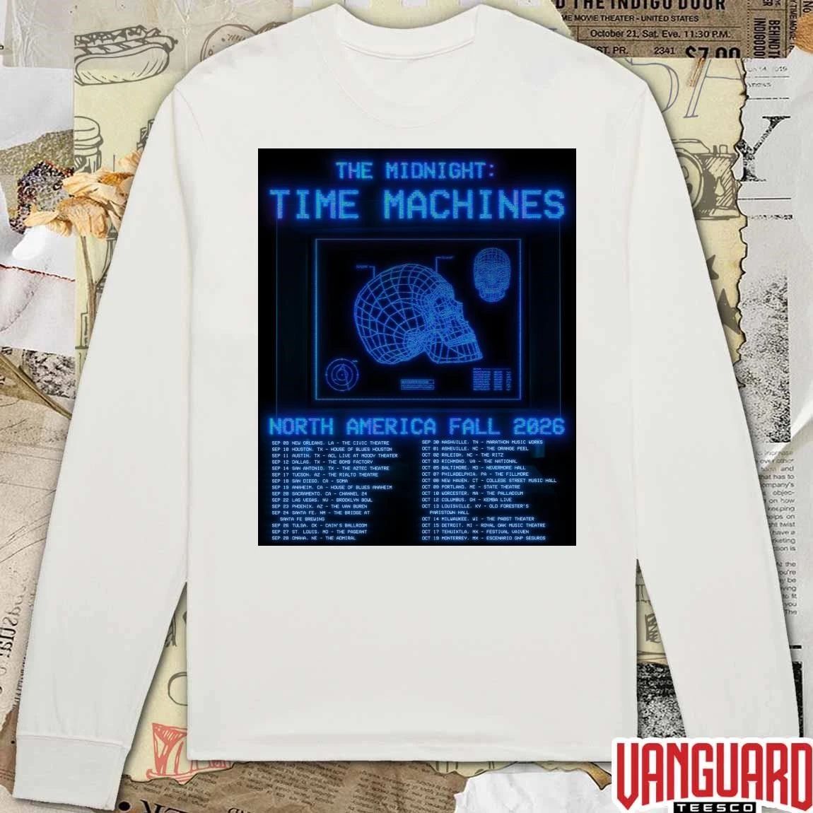The Midnight Time Machines North America Fall 2026 Poster t-shirt