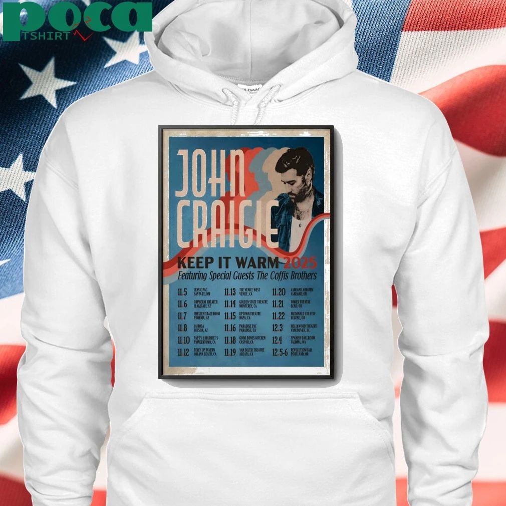 Poster John Craigie 2025 Keep It Warm Tour shirt