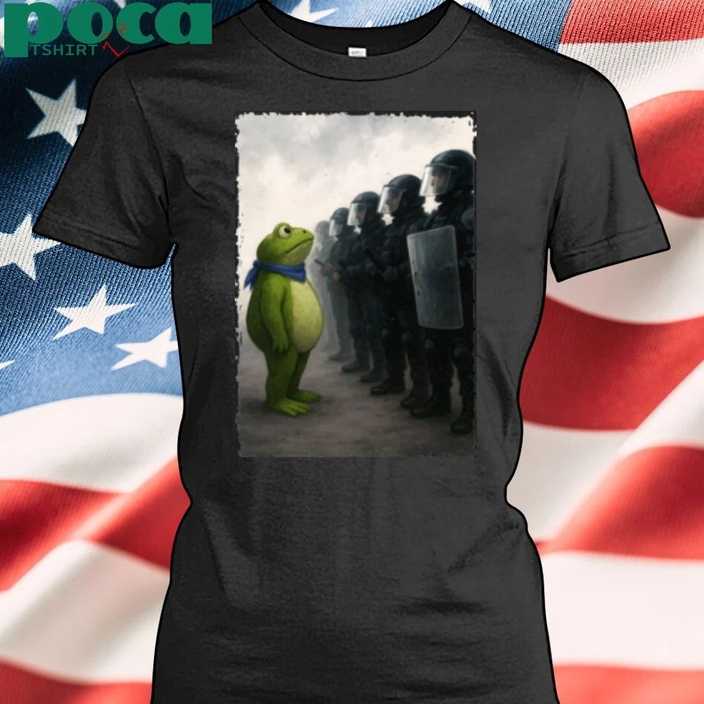 Portland Frog Frogs Against Army T-shirt