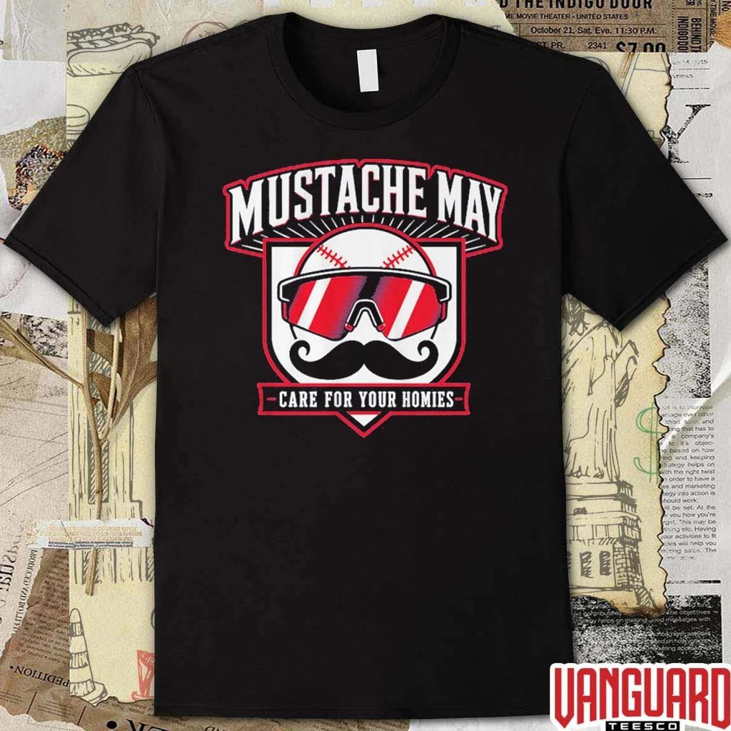 Mustache May 2026 Care For Your Homies Mens Health Awareness t-shirt