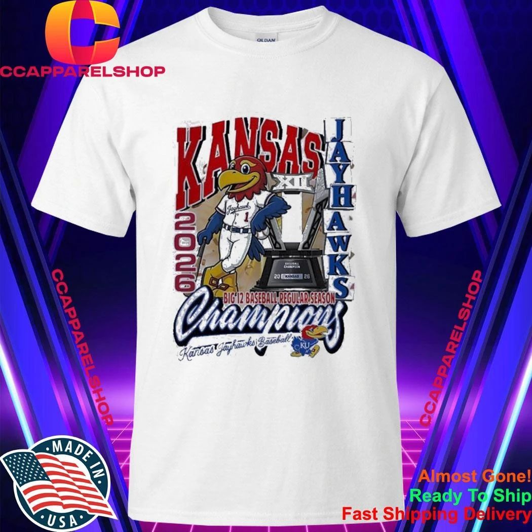 Kansas Jayhawks Baseball BIG 12 Regular Season Champions 2026 Jayhawk Shirt