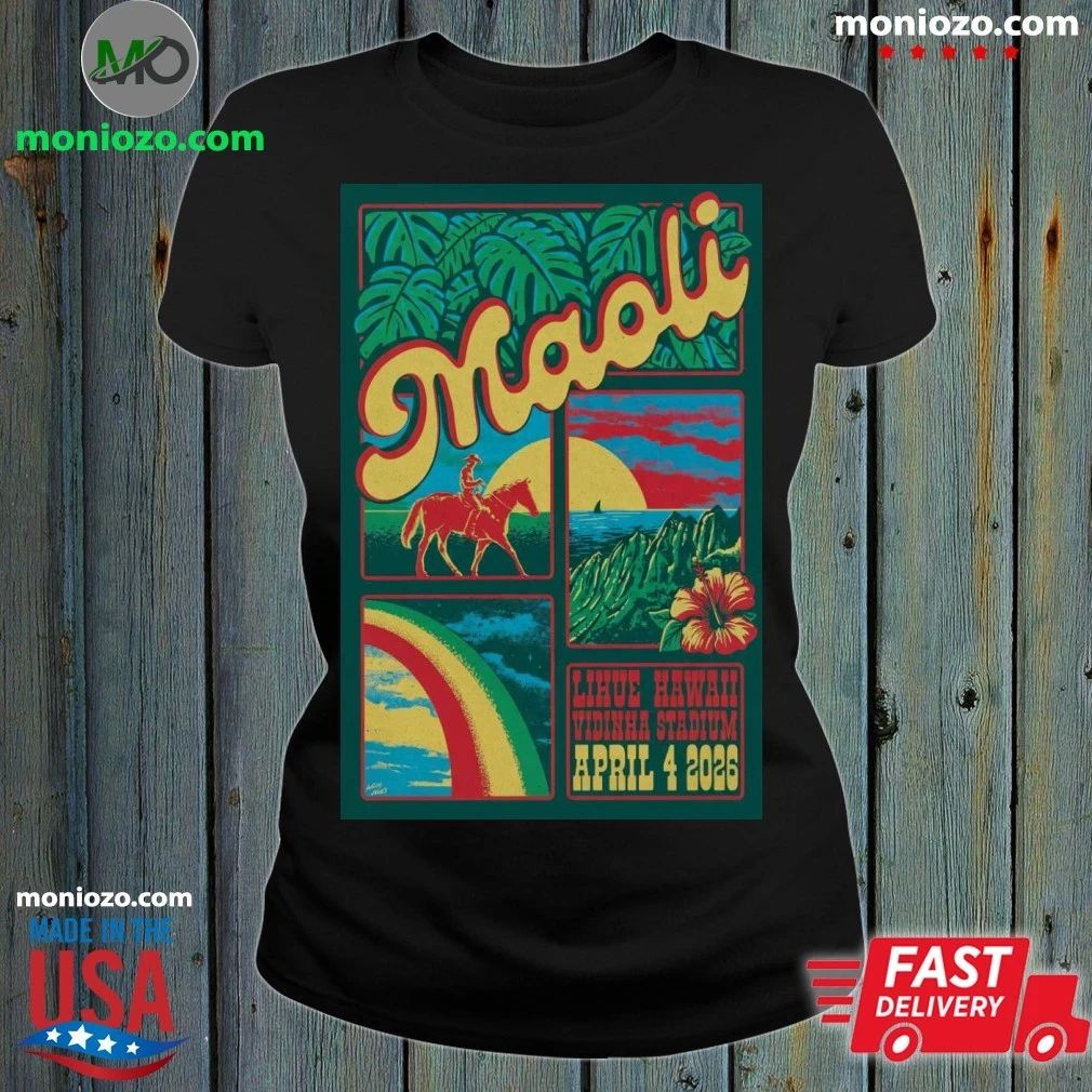 Original Maoli Music Vidinha Stadium Lihue, HI April 4 2026 Poster T-Shirt – Best Gift for Music Fans