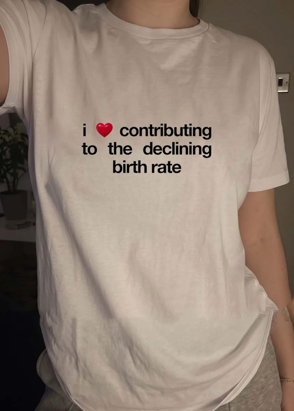 I love contributing to the declining birth rate shirt