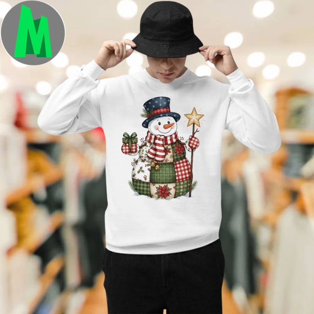 Patchwork Snow Christmas Shirt