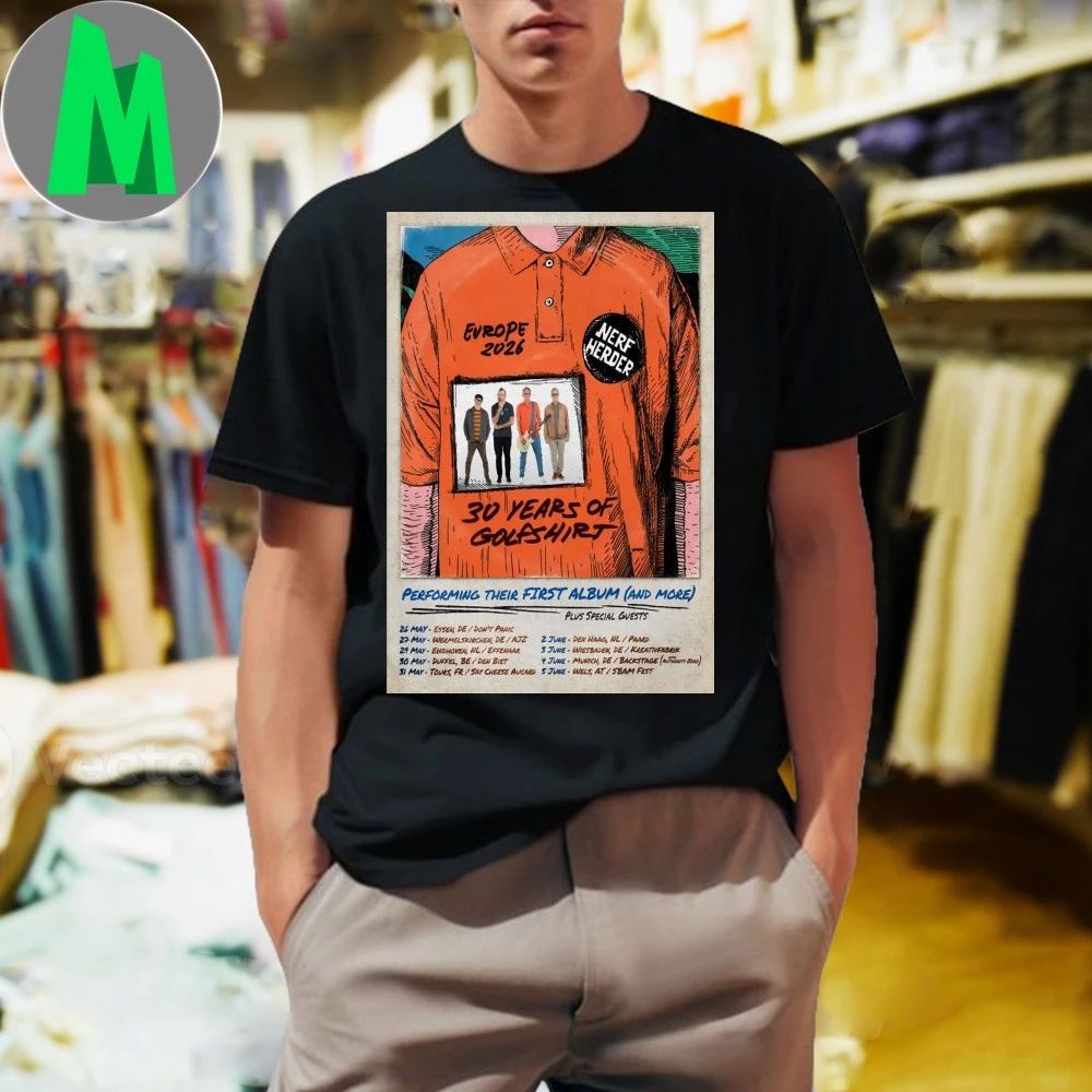 Nerf Herder Europe Tour 2026 Poster T-Shirt