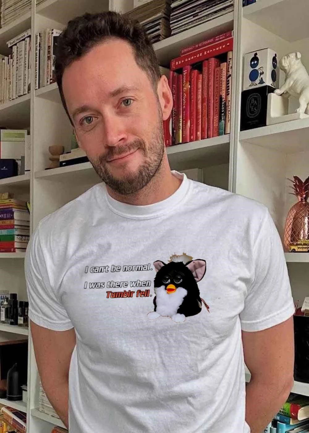 Vintage Meme Apparel Furby I Can Not Be Normal I Was There When Tumblr Fell Shirt