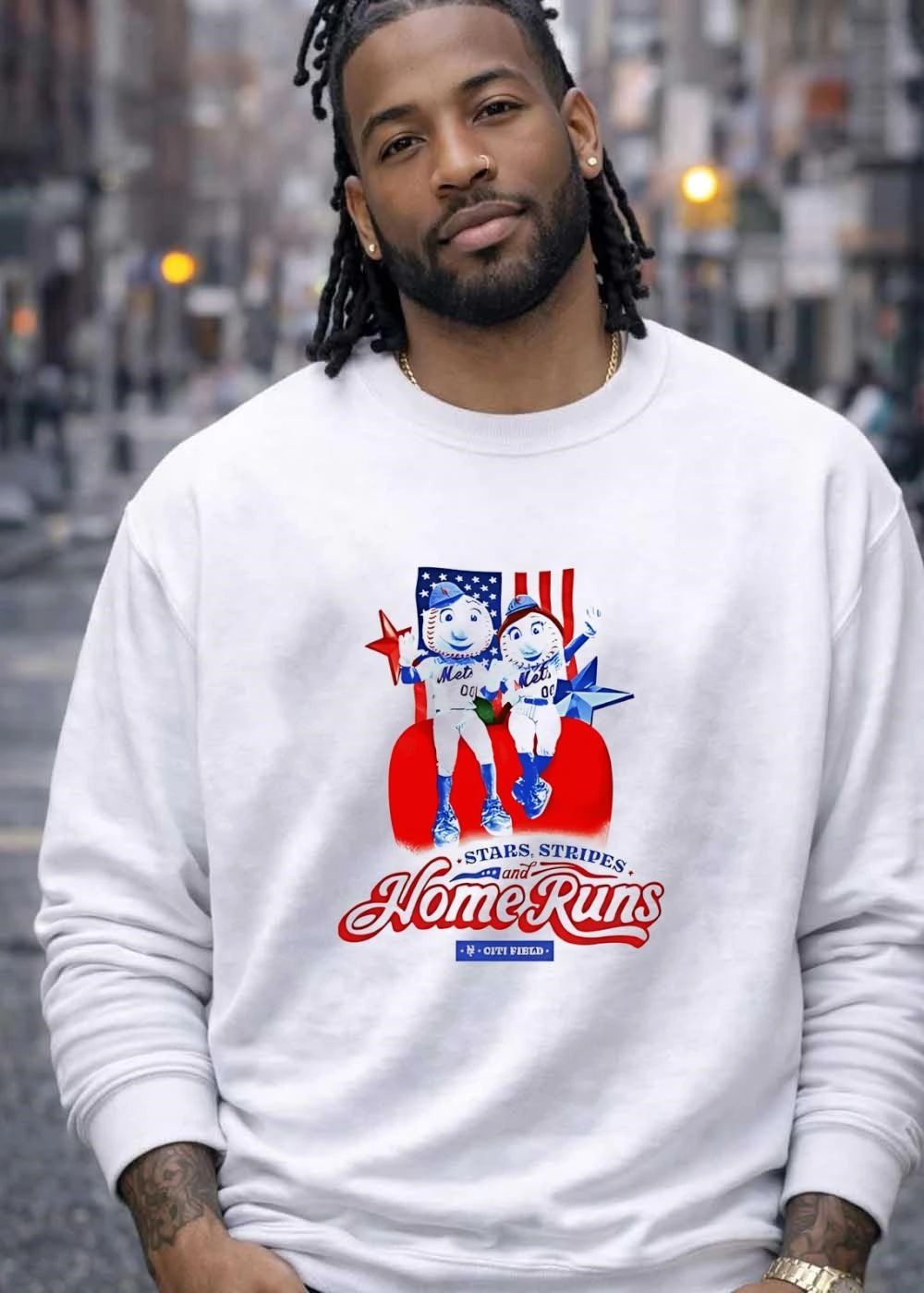 Citi Field Stars Stripes and Home Runs Mr and Mrs Met New York Mets T-Shirt