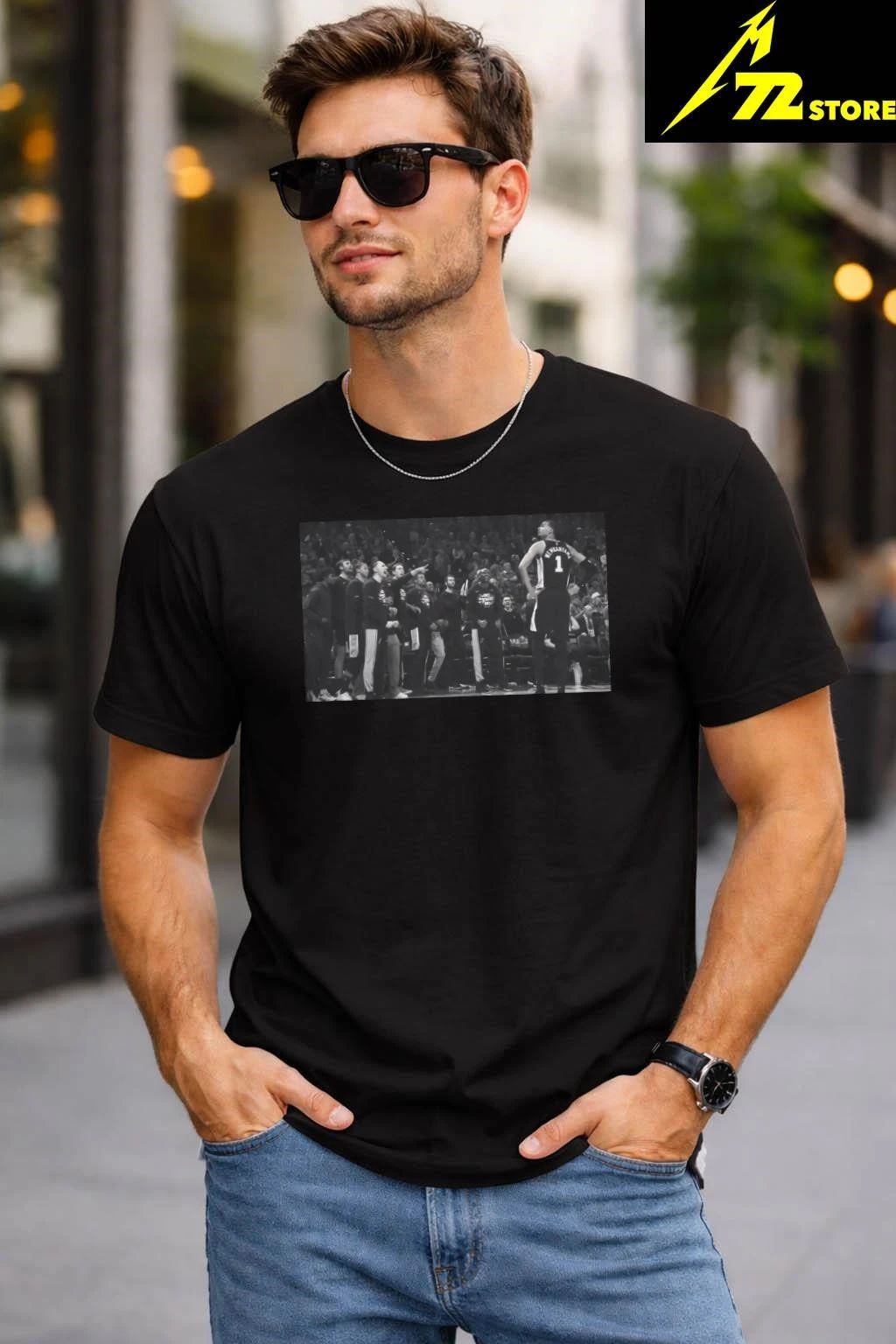 Wembanyama Spurs Bench Reaction Game 1 Shirt