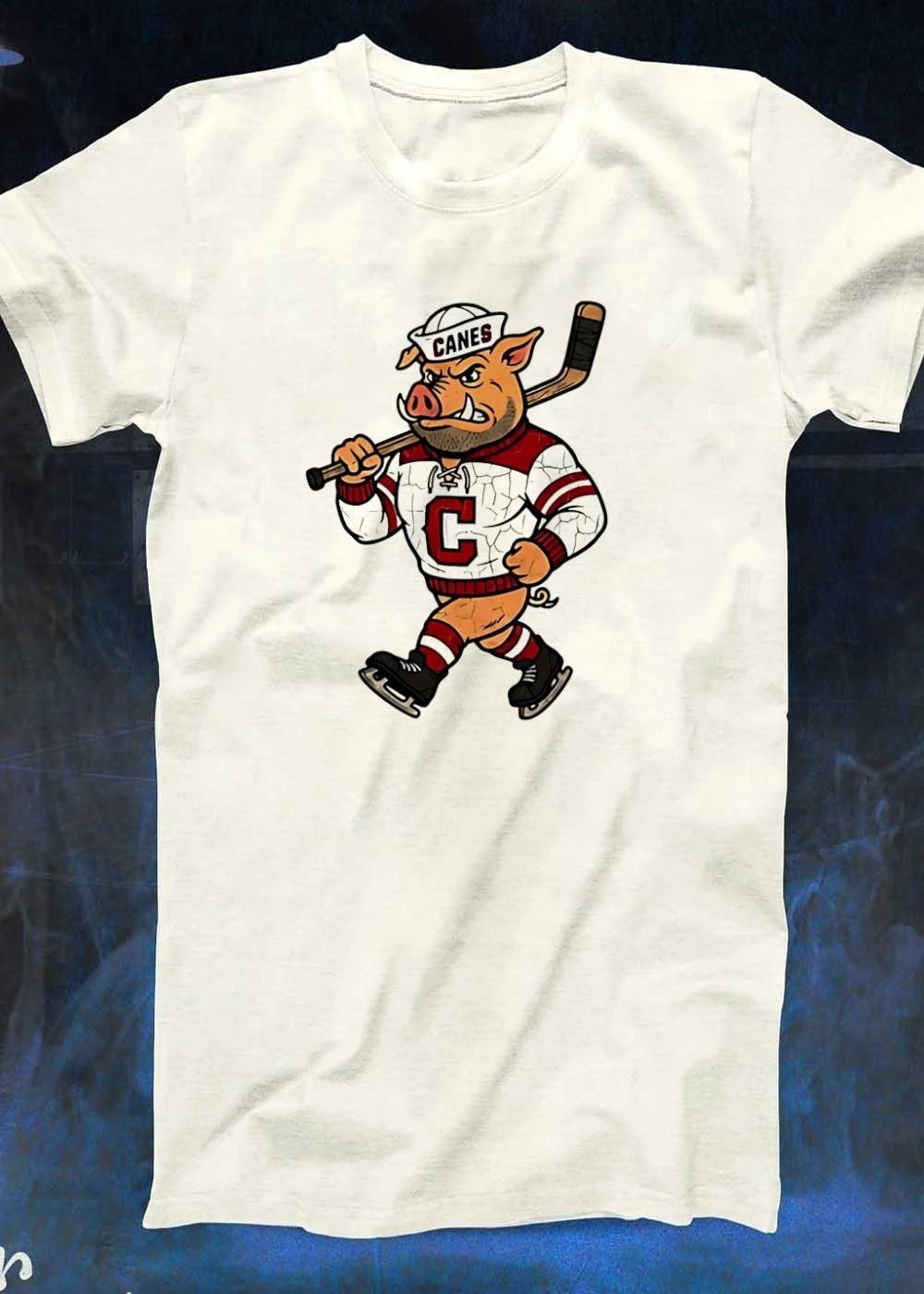 Skate Piggy’ Hockey Cane Sailor Pig T-Shirt
