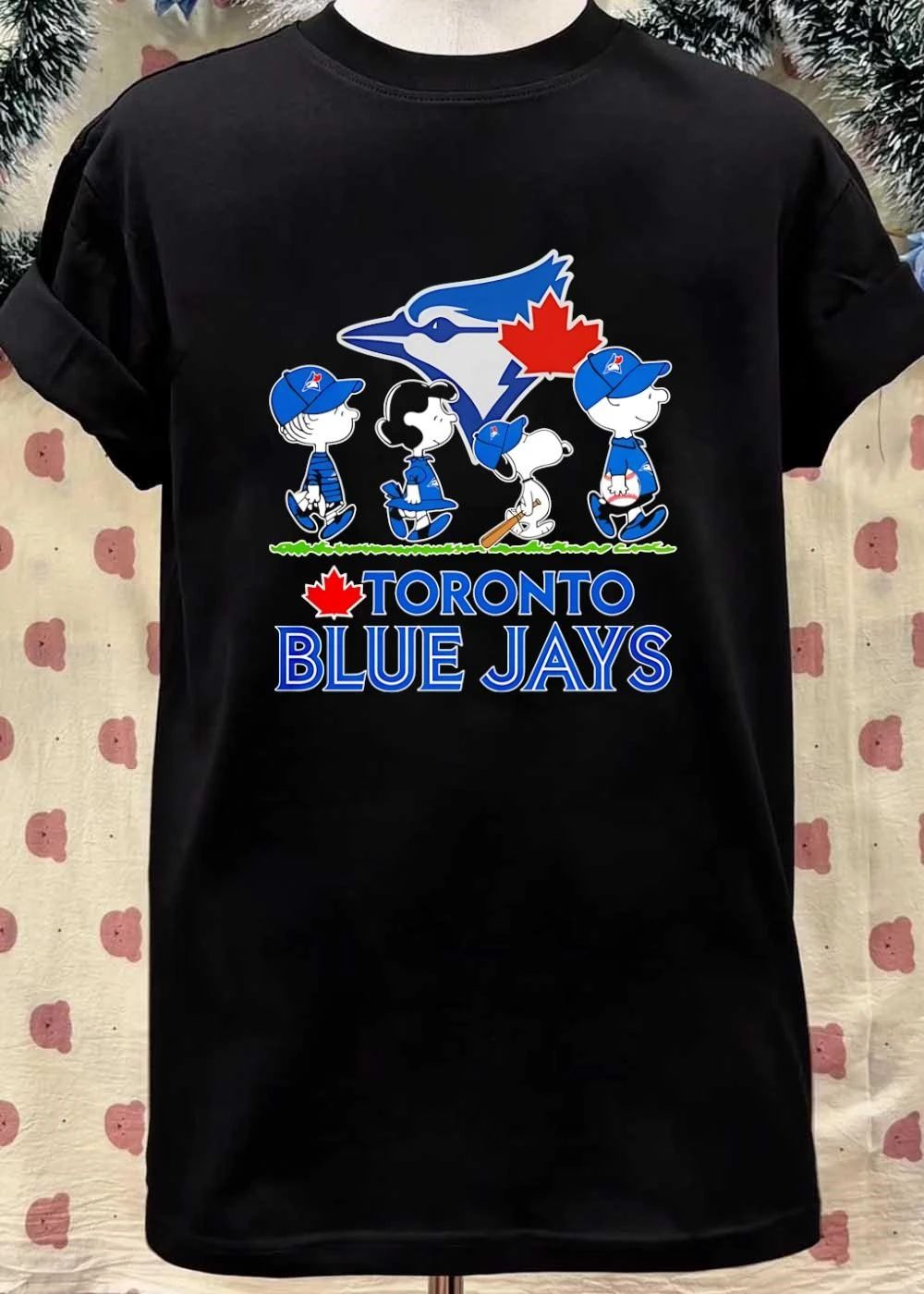 Peanuts Gang Walking Toronto Blue Jays Shirt