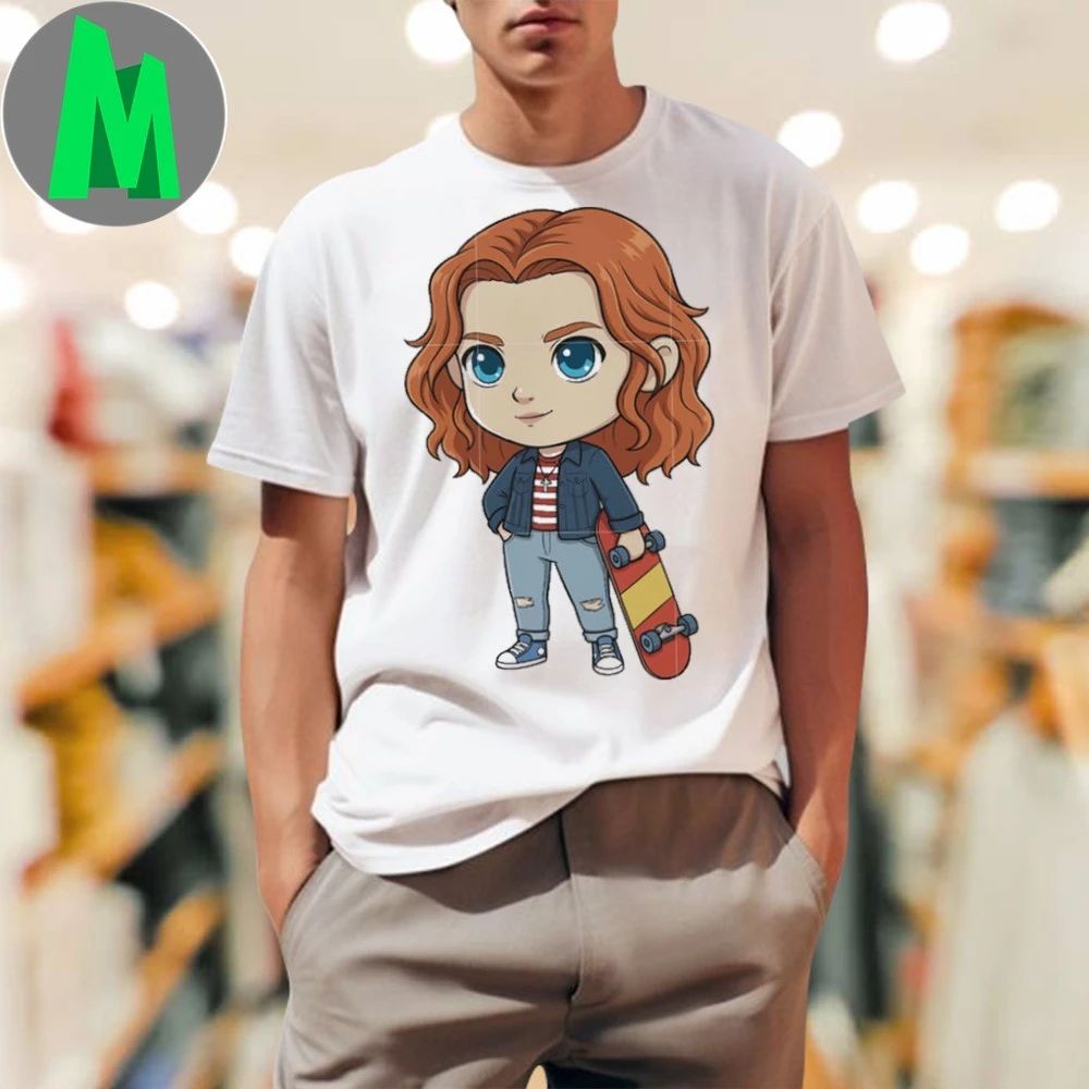 Max with skateboard chibi shirt