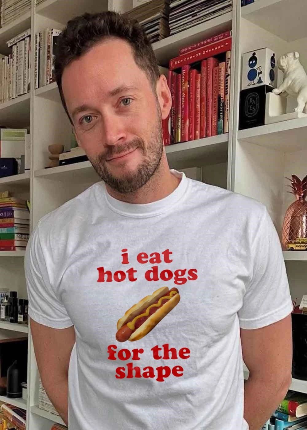 I Eat Hot Dogs For The Shape Mustard Sausage Fast Food shirt