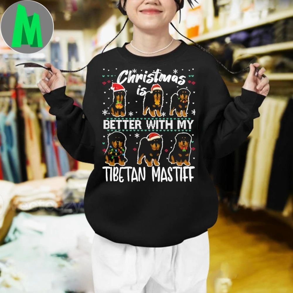 Christmas is better with Tibetan Mastiff Shirt