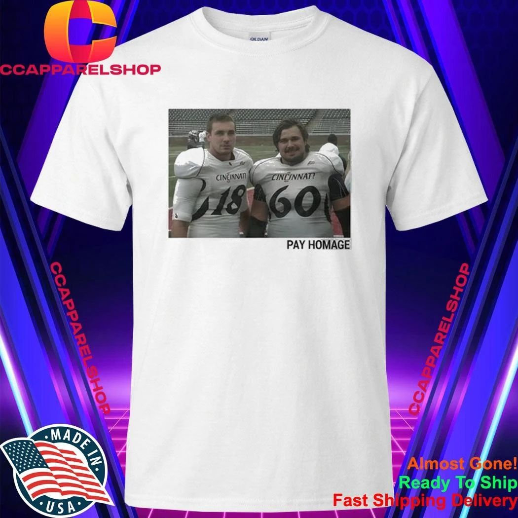 Brandon Borders Wear Travis Kelce 18 and Jason Kelce 60 Cincinnati Bearcats Shirt