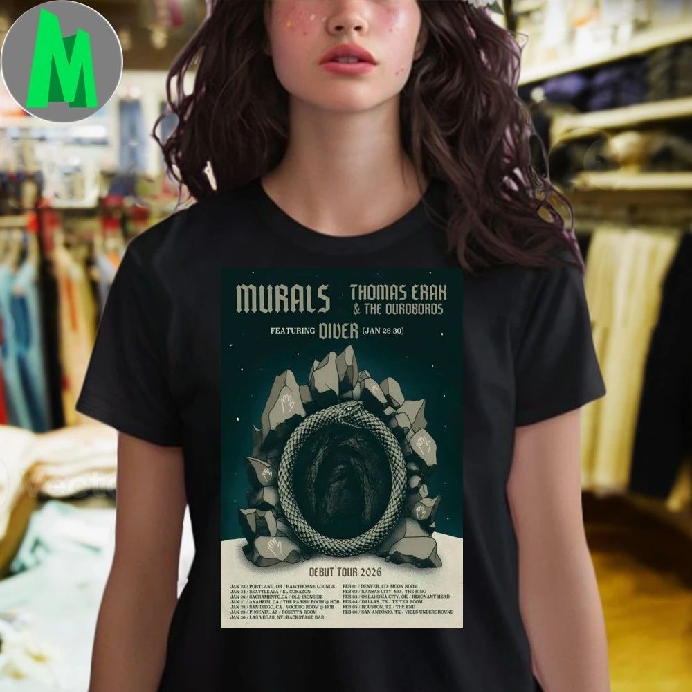Original Thomas Erak And The Ouroboros With Murals Debut Tour 2026 Poster Shirt
