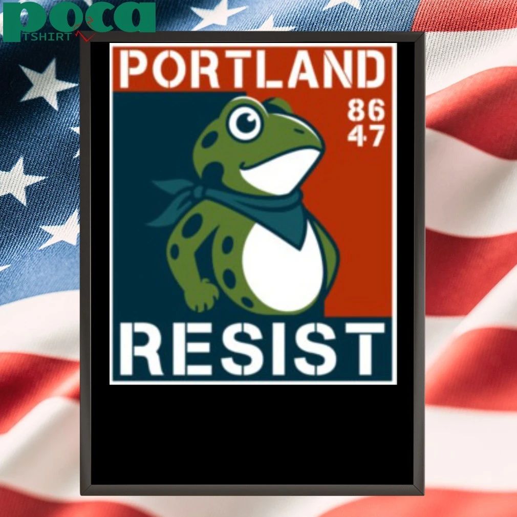 Portland Frog 2025 Frogs Against Fascism 86 47 Vintage T-shirt