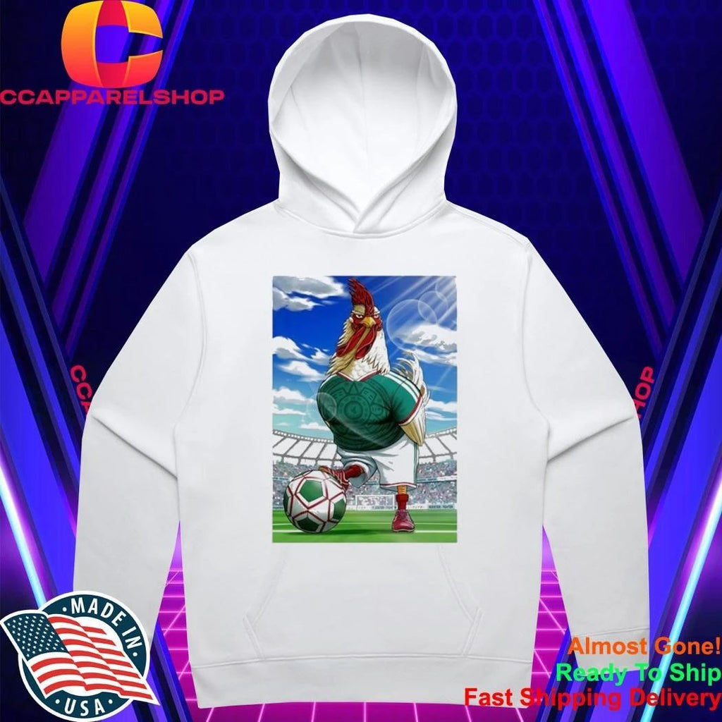 Rooster Fighter Mexican Soccer Fan Athlete Mayan Calendar Shirt
