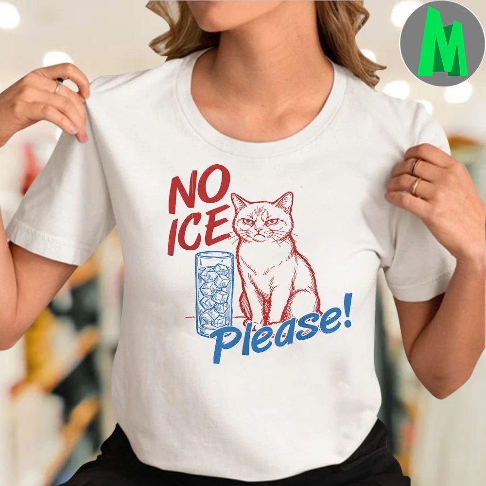 Original No Ice Please! Funny Anti-Ice Cat Shirt