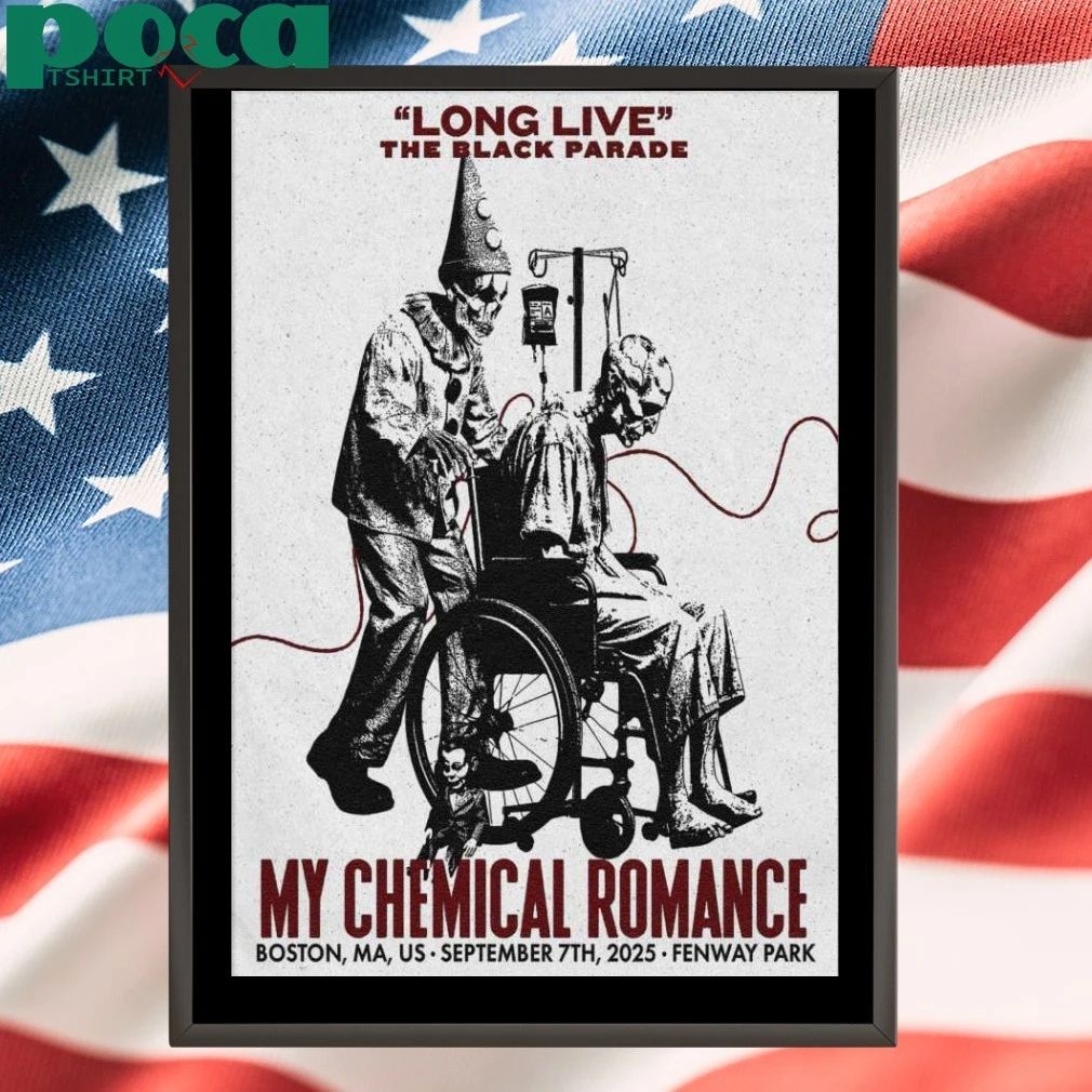 My Chemical Romance in Boston 9 7 25 Poster T-shirt