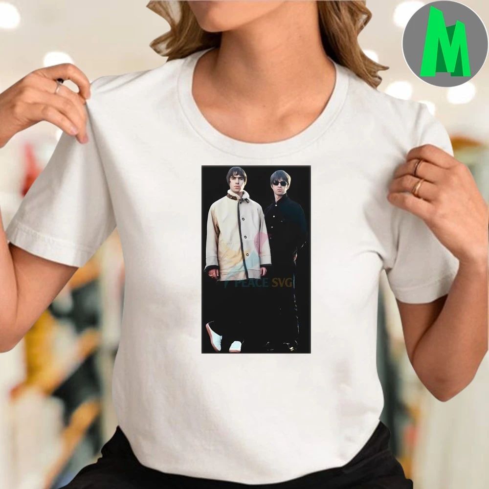 Original Oasis Band Vintage Duo Portrait Shirt