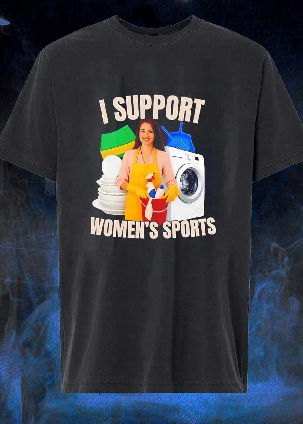 Housework Pro Humor I Support Women’s Sports Cleaning T-Shirt