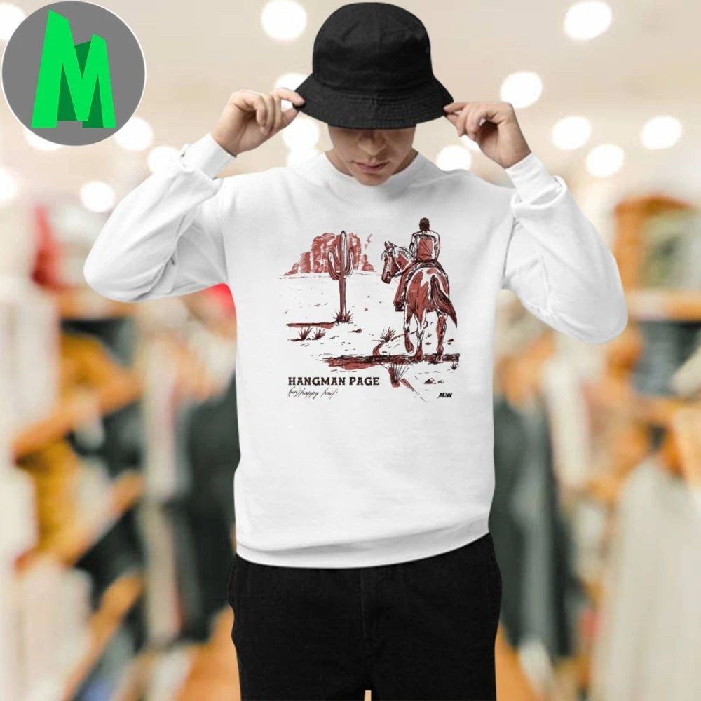 Rope Tuesday Hangman Adam Page Unhappy Trails Ringer Shirt