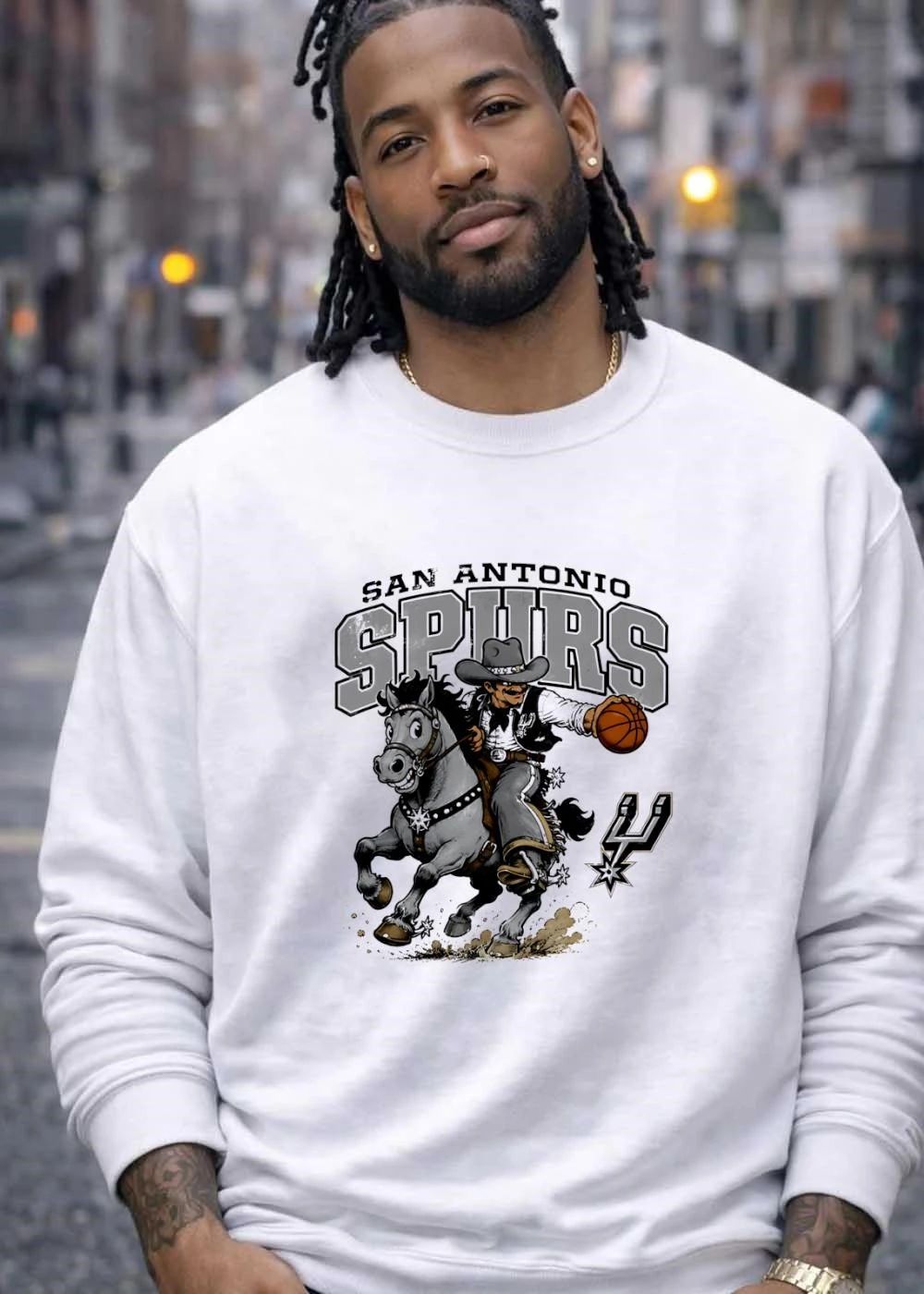 San Antonio Spurs Cowboy Riding Horse Basketball cartoon shirt