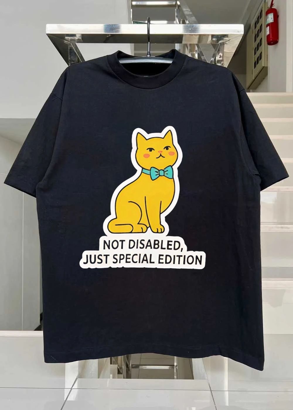 Cat Sitting Apparel Not Disabled Just Special Edition T-Shirt