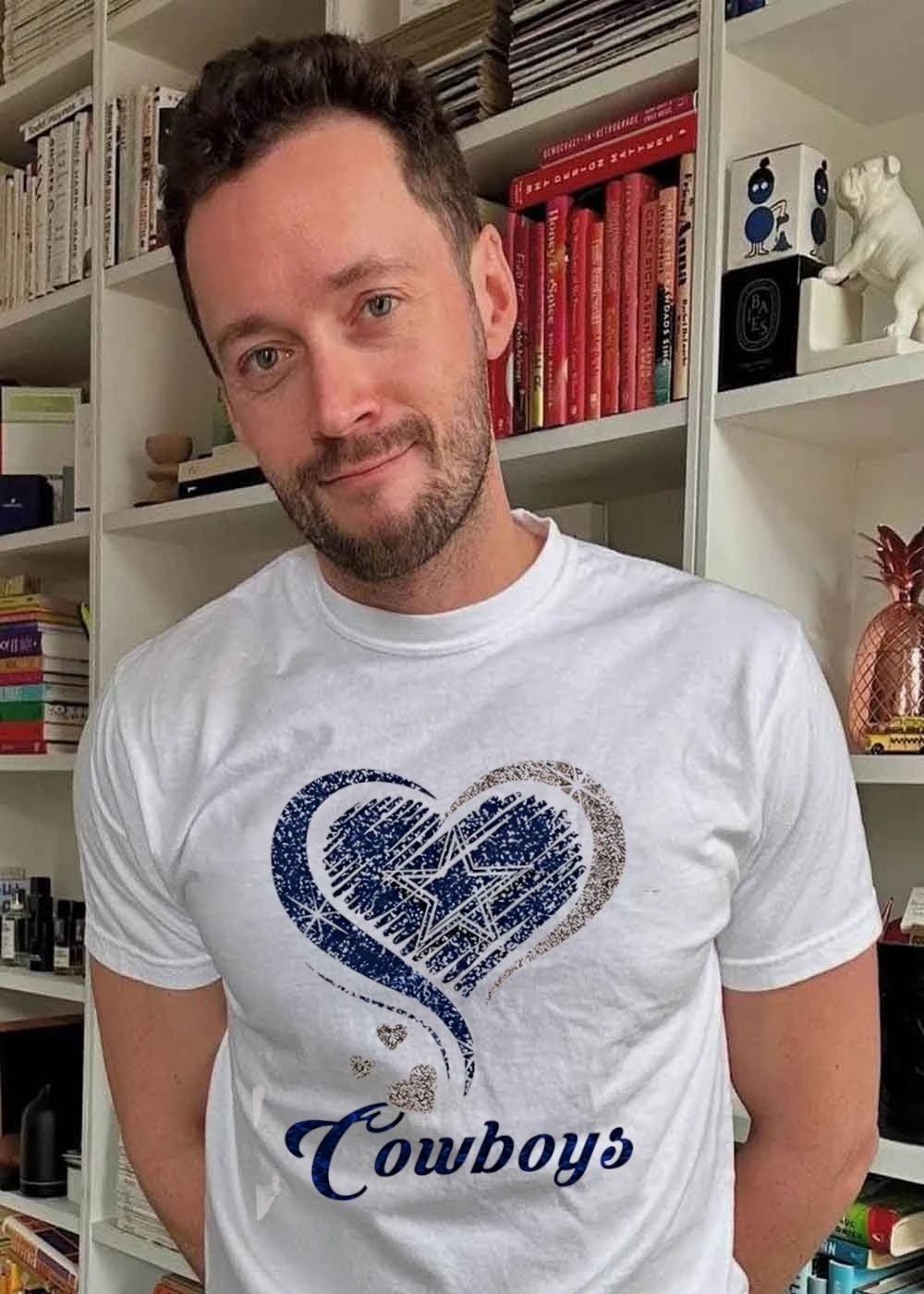 Dallas Cowboys Heart Glitter T-Shirt