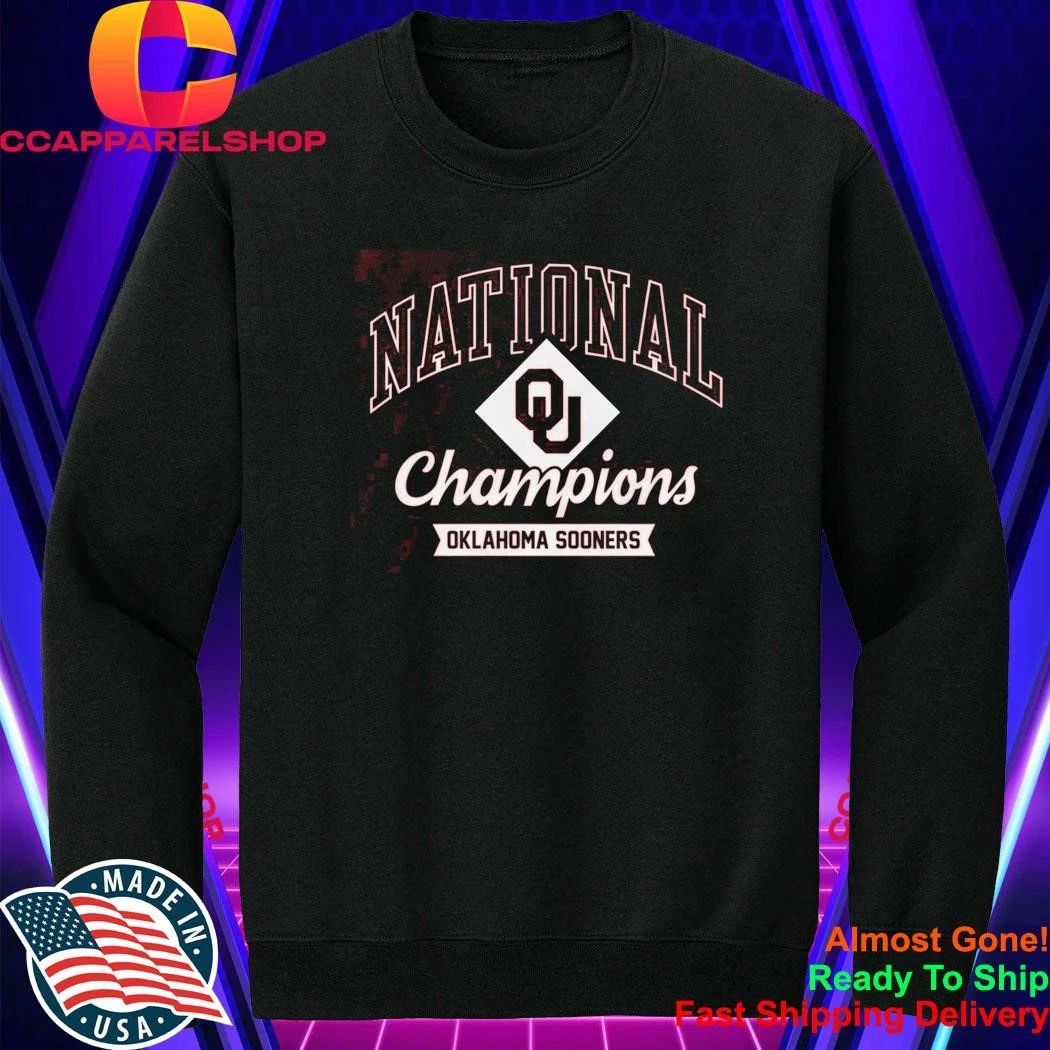 Oklahoma Sooners Crimson 2026 Division I Baseball National Champions Locker Room Shirt