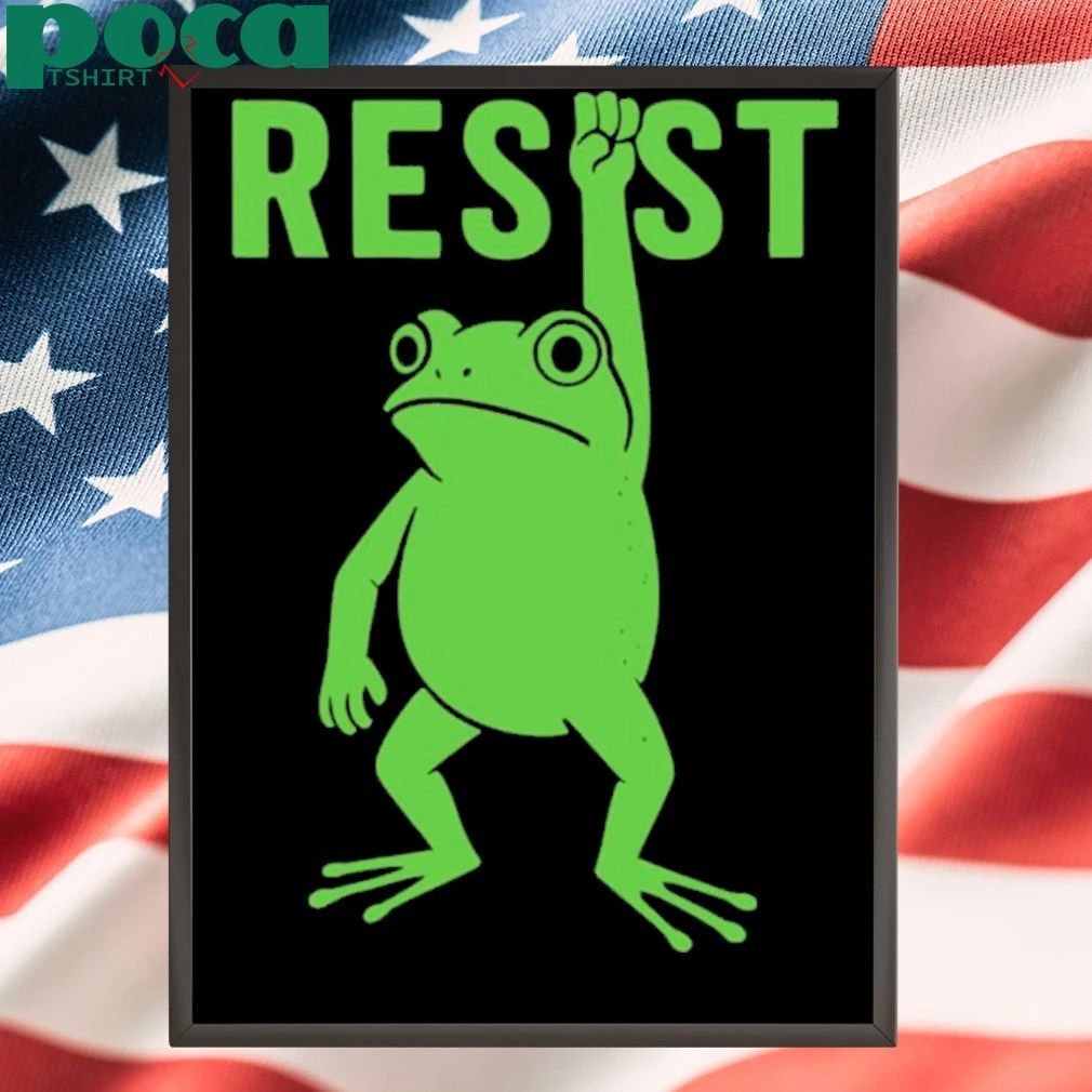 Superhero Portland Frog Against Fascism cartoon T-shirt