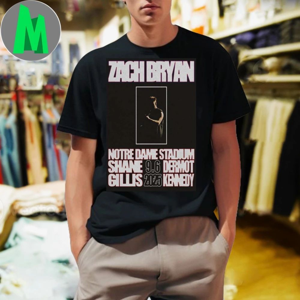 Poster Zach Bryan Notre Dame Indiana 09.06.2025 Shirt