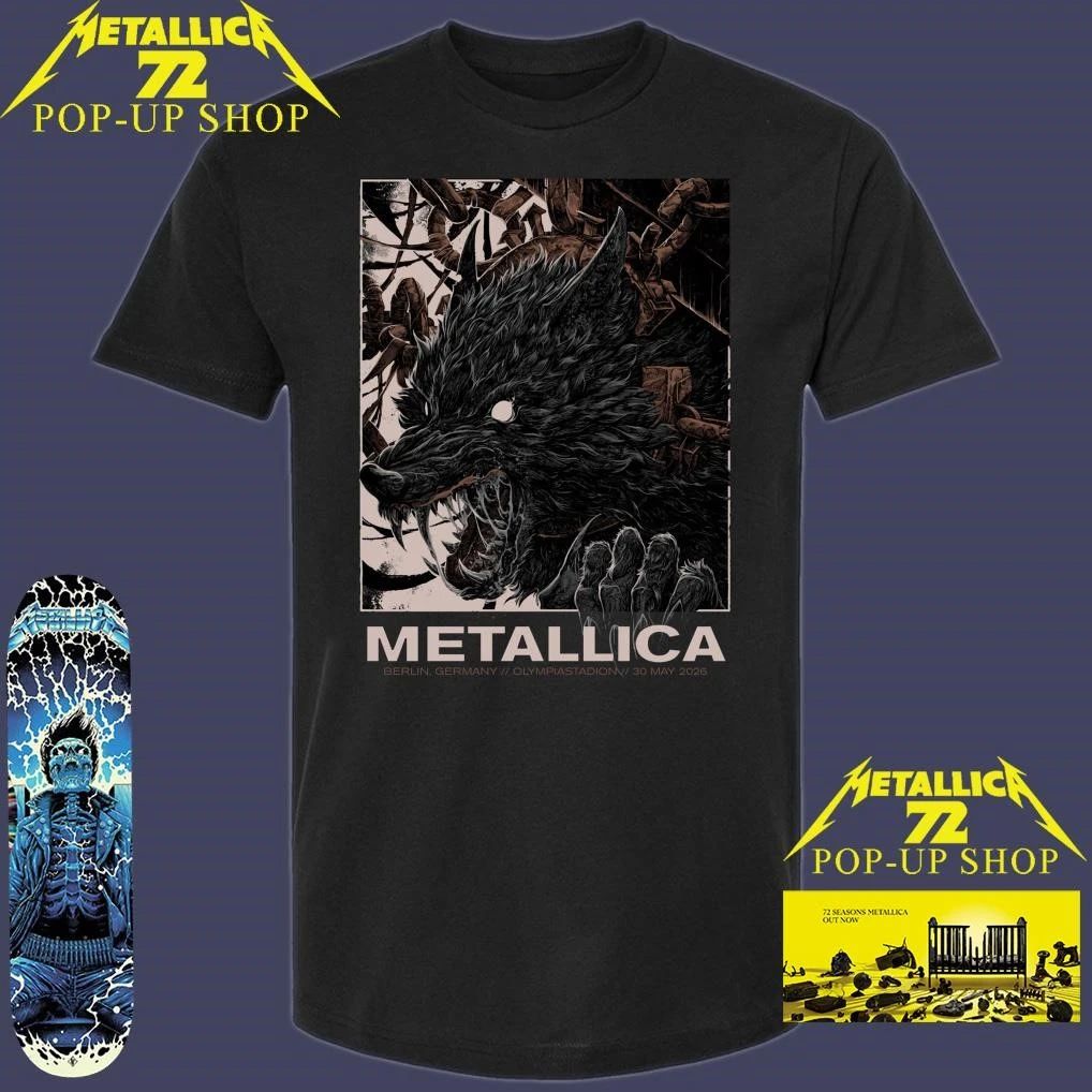 Metallica M72 Berlin Germany Mai 30, 2026 Olympiastadion Art By Collin Estrada T-Shirt