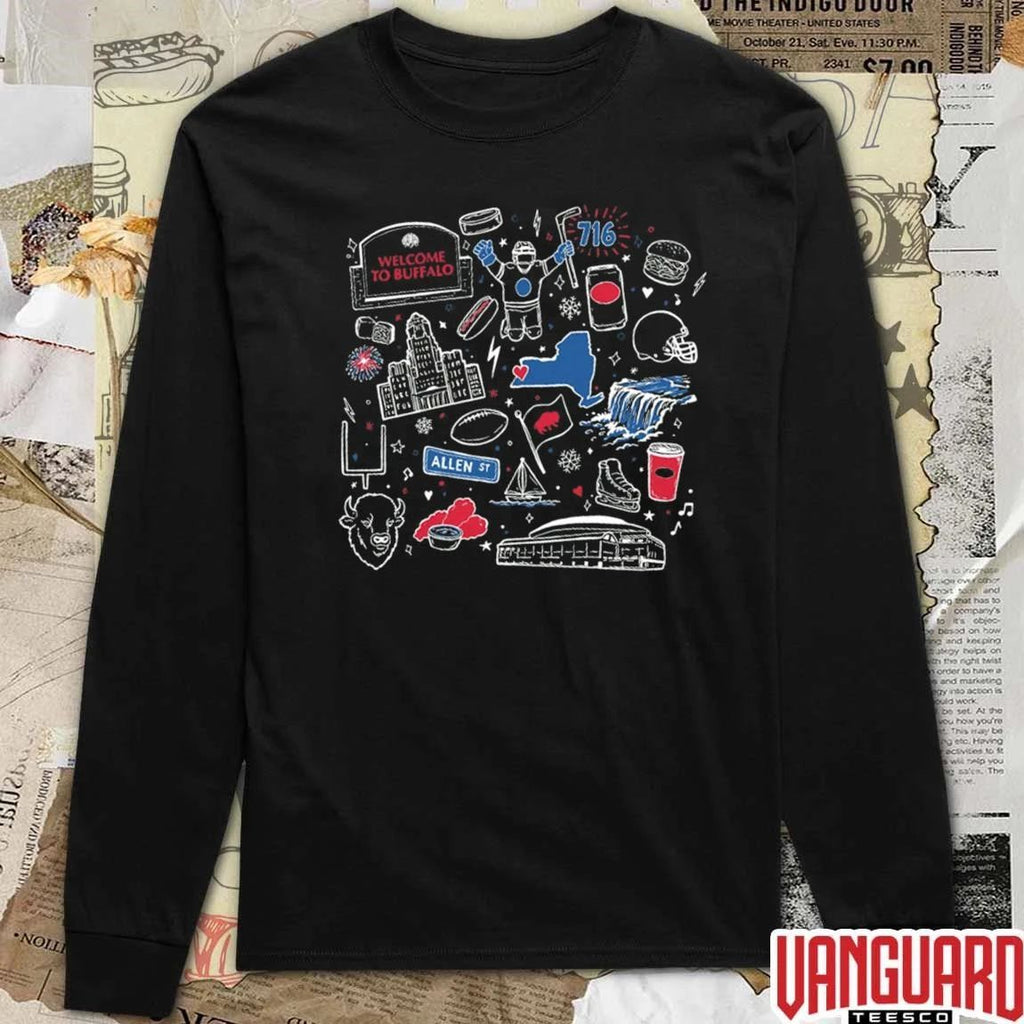 2026 Doodles Buffalo Welcome To Buffalo Allen St t-shirt