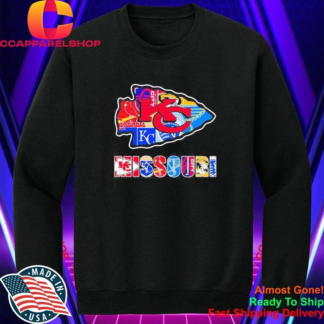 Mo Chiefs Royals Cardinals Blues Sporting Arrowhead Logo Shirt