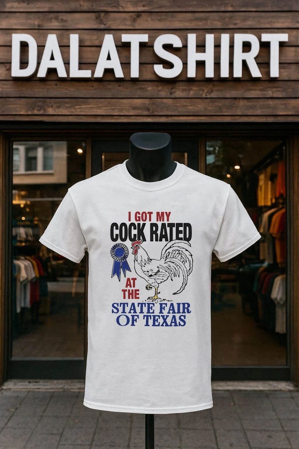 I Got My Cock Rated At The State Fair Of Texas Rooster Blue Ribbon shirt