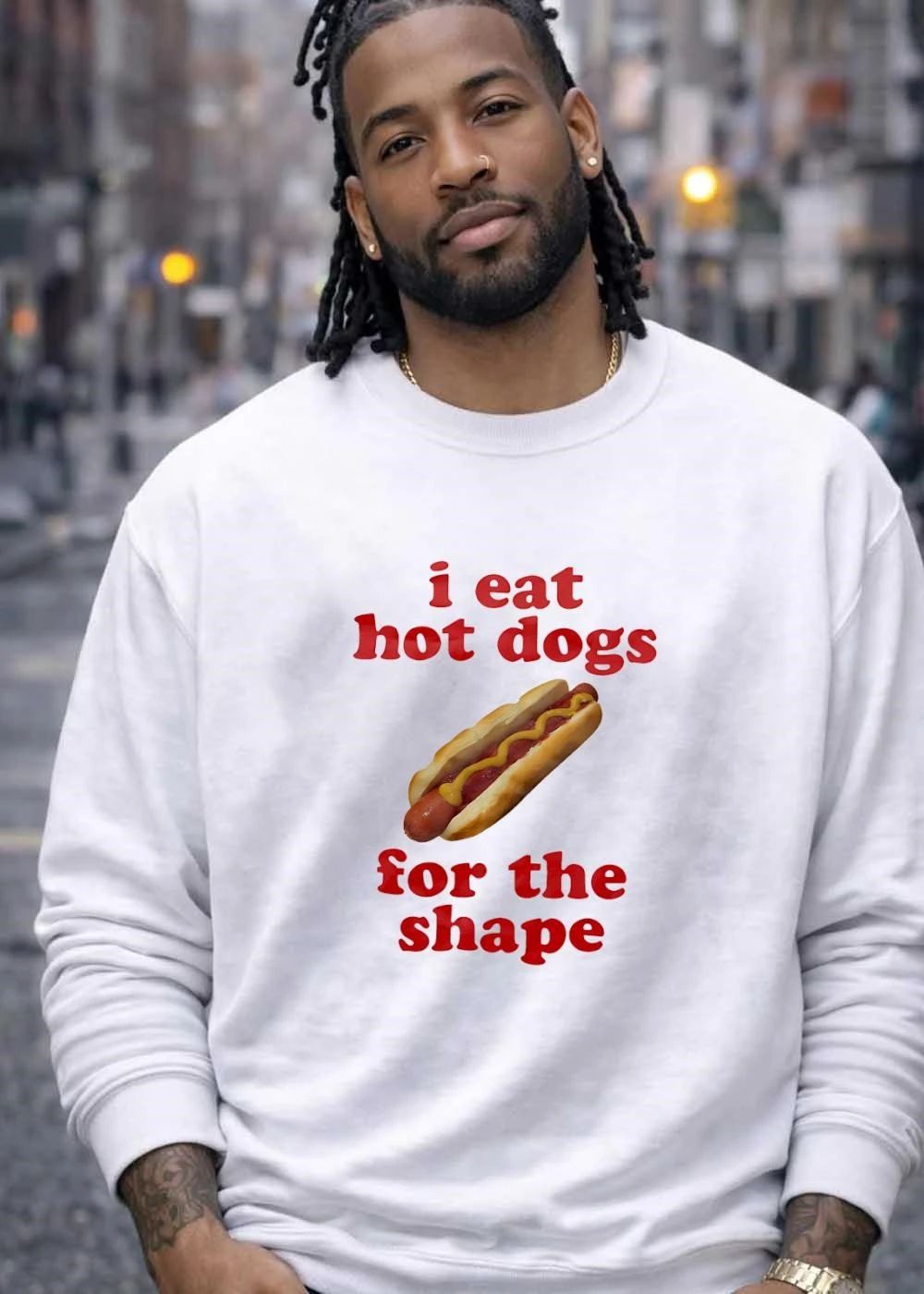 I Eat Hot Dogs For The Shape Mustard Sausage Fast Food shirt