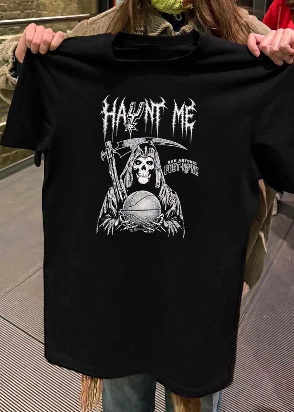Haunt Me Grim Reaper Basketball San Antonio Spurs Post-Punk T-Shirt