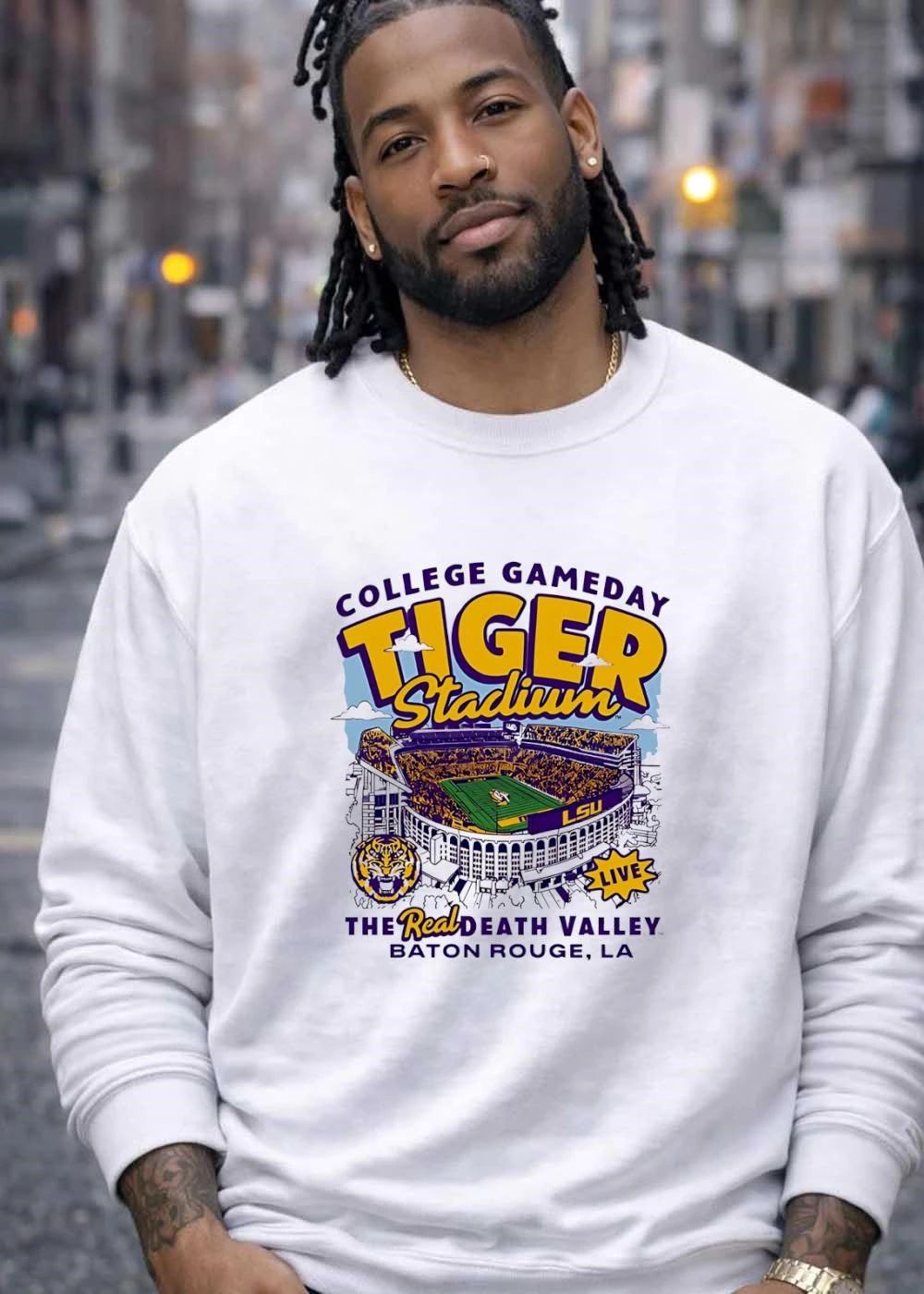 College Gameday Tiger Stadium Live the Real Death Valley Baton Rouge LA LSU T-Shirt