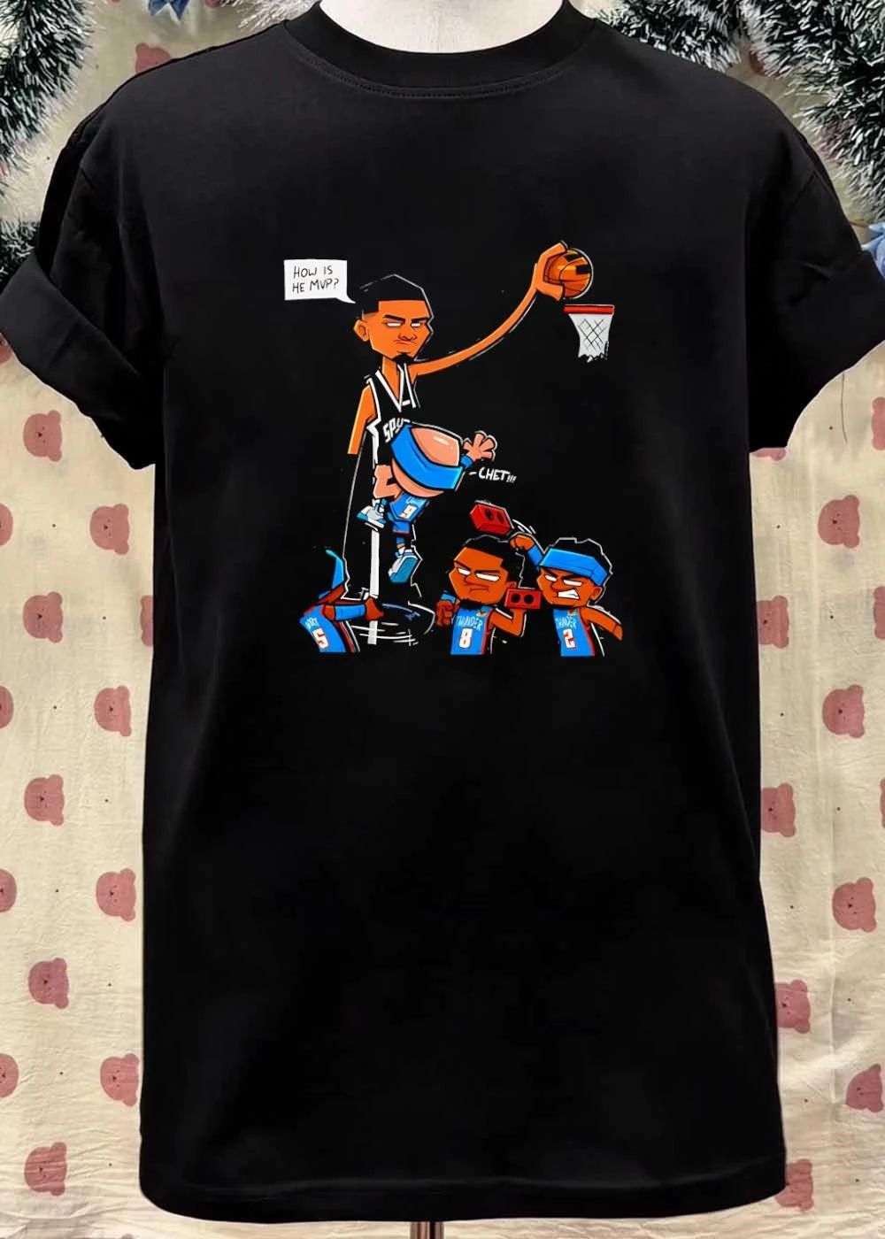 Victor Wembanyama San Antonio Spurs Chet Holmgren Oklahoma City Thunder How is he MVP NBA shirt