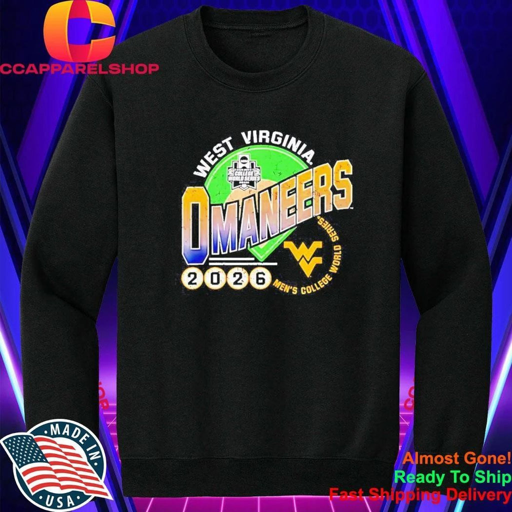 West Virginia Omaneers 2026 Men’s College World Series baseball distressed logo art Shirt