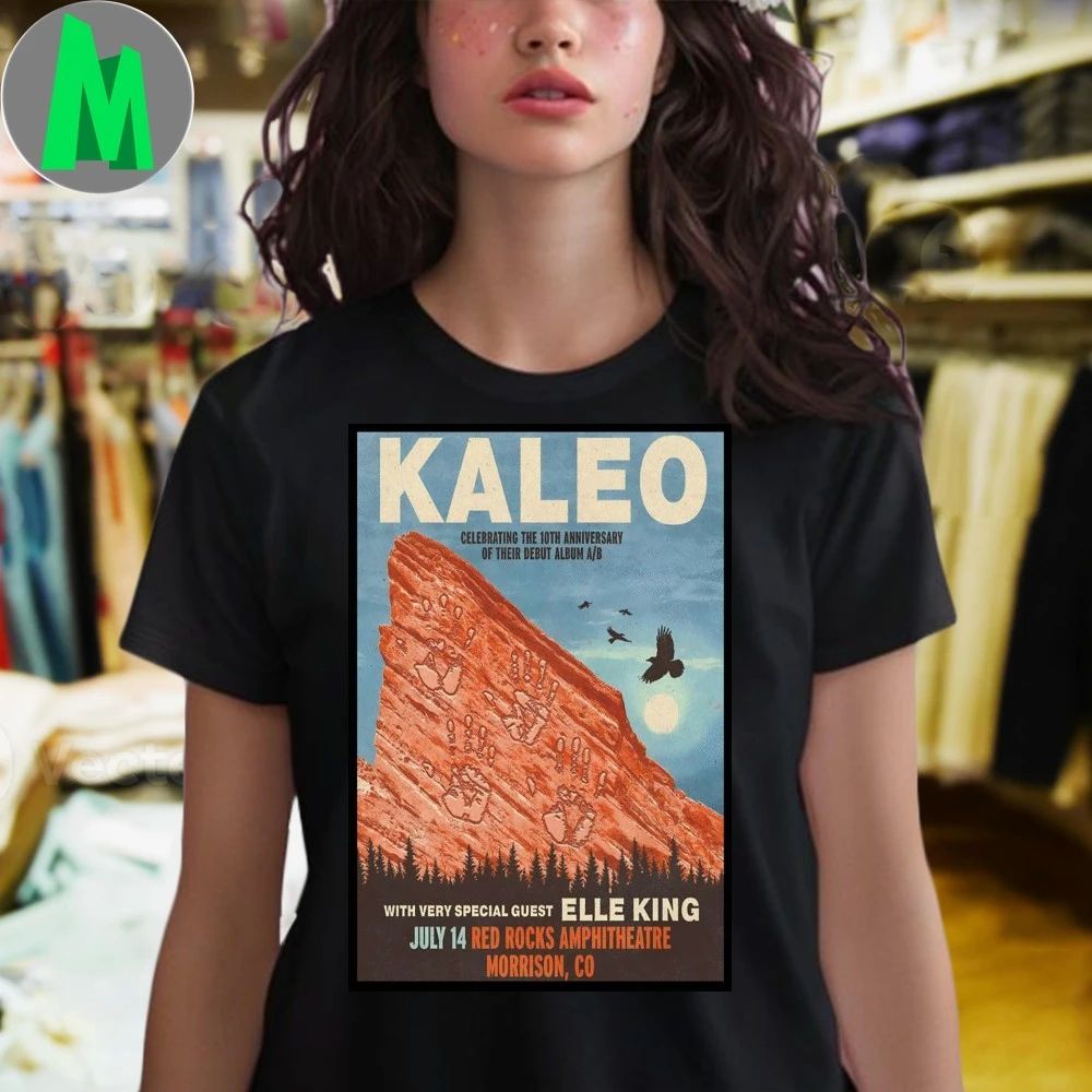 Original Kaleo Red Rocks Amphitheatre Morrison Co Jul 14 2026 Poster T-Shirt