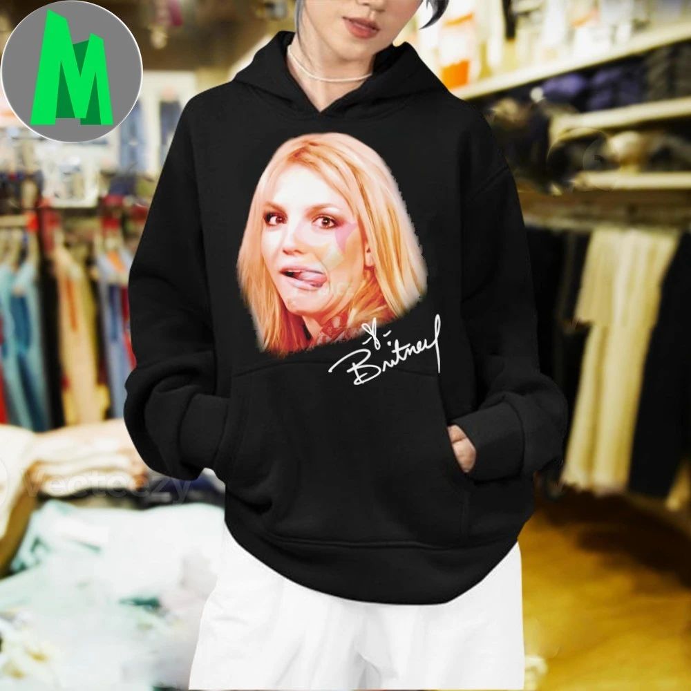 Original Britney Spears Funny Face Tongue Out Signature Shirt